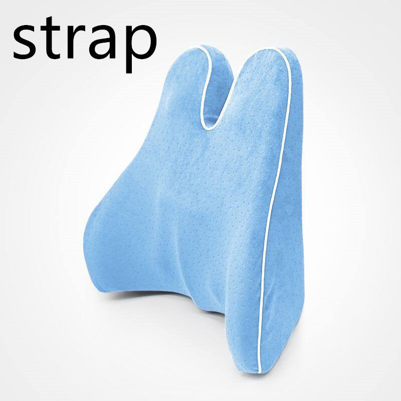 Memory Foam Lumbar Support Pillow - Car Seat & Office Chair Cushion