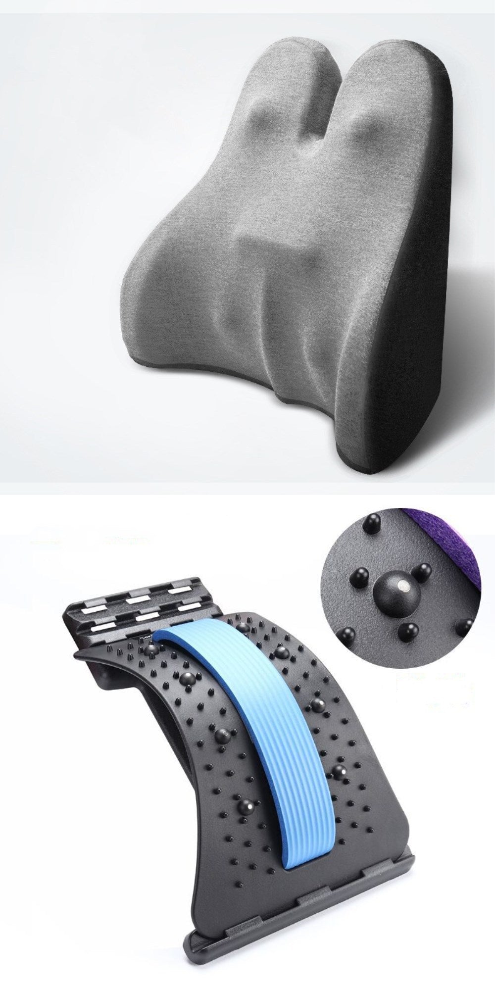 Memory Foam Lumbar Support Pillow - Car Seat & Office Chair Cushion