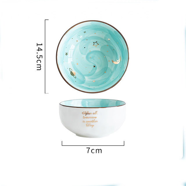 Cute Ceramic Breakfast & Salad Bowl Set