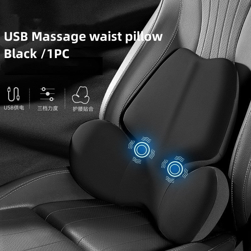 Car Electric Massage Waist Back Cushion Headrest