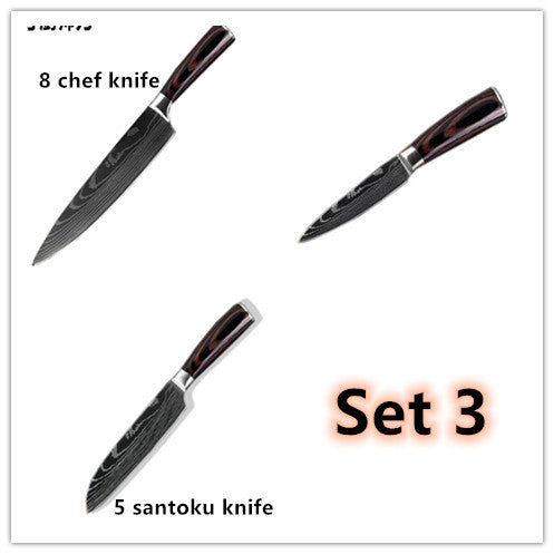 Professional Chef Knife Set - 6-8 Piece Kitchen Knife Collection