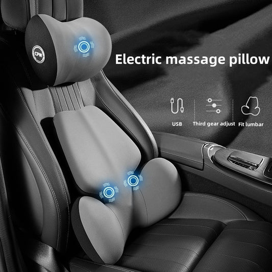 Car Electric Massage Waist Back Cushion Headrest