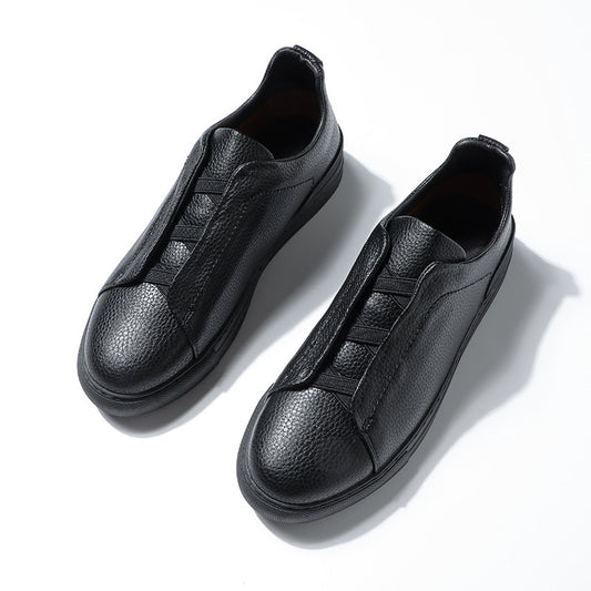 Men's Leather Shoes One Pedal Soft Bottom Gommino