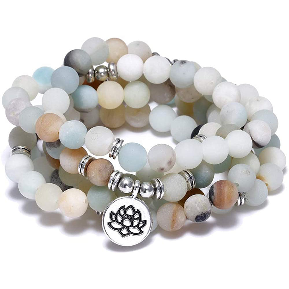 108 Buddha Beads Bracelet - Tiger Eye Stone Meditation Jewelry