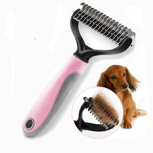 Pet Grooming Comb - Double-Sided Blade for Long-Haired Dogs