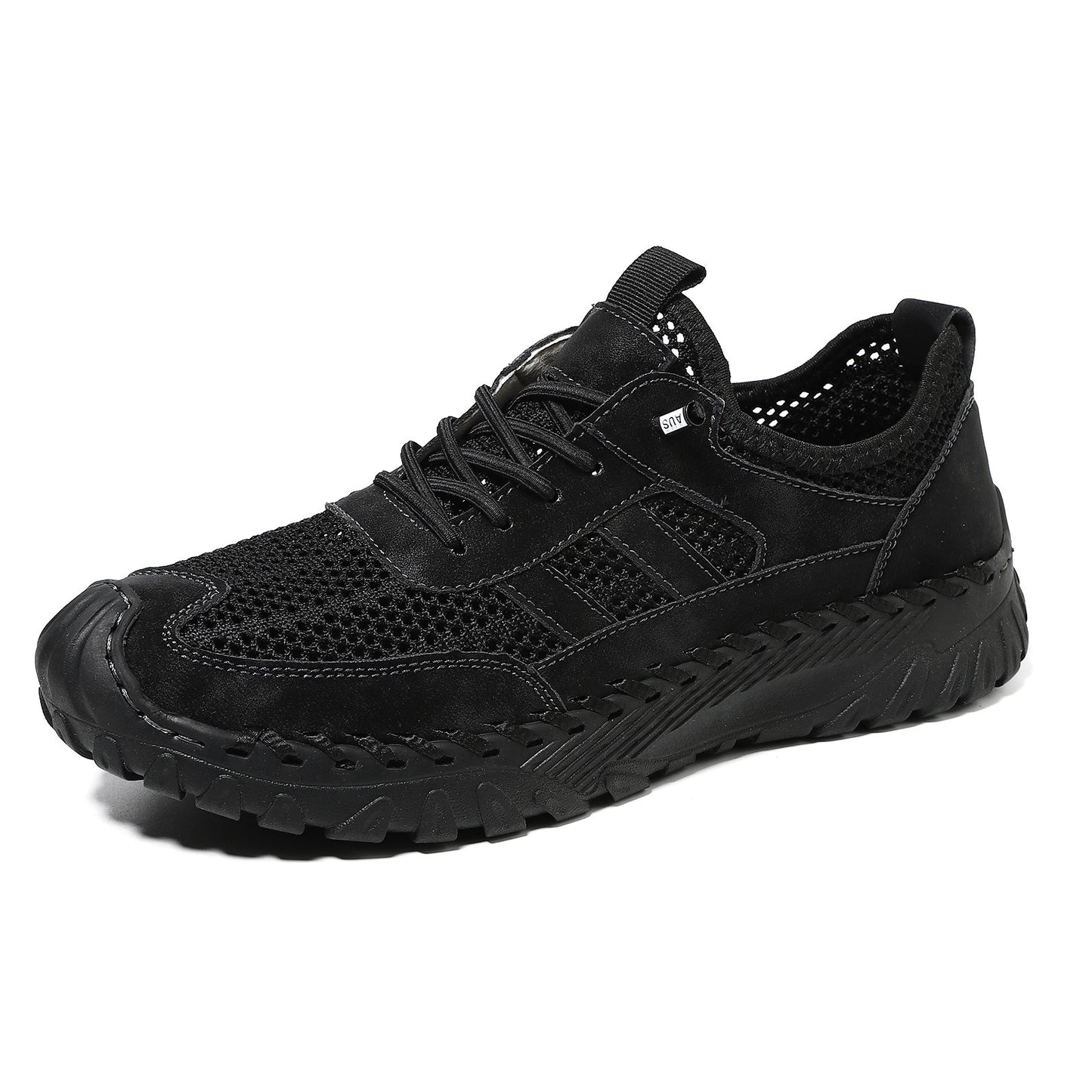 Plus Size Sewed Cowhide Mesh Korean Fashion Men's Shoes