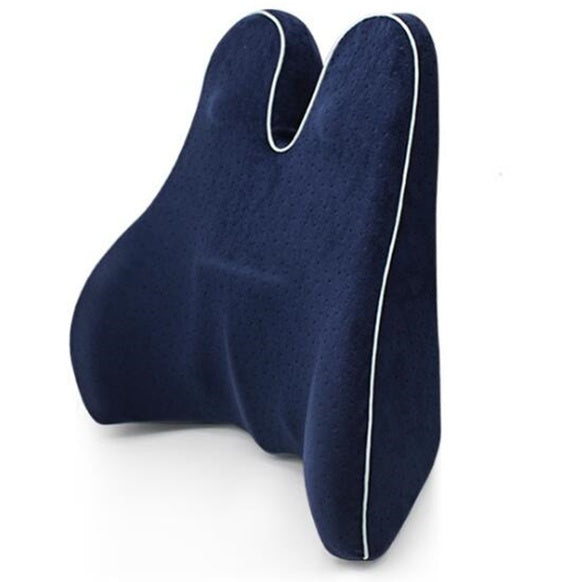 Memory Foam Lumbar Support Pillow - Car Seat & Office Chair Cushion