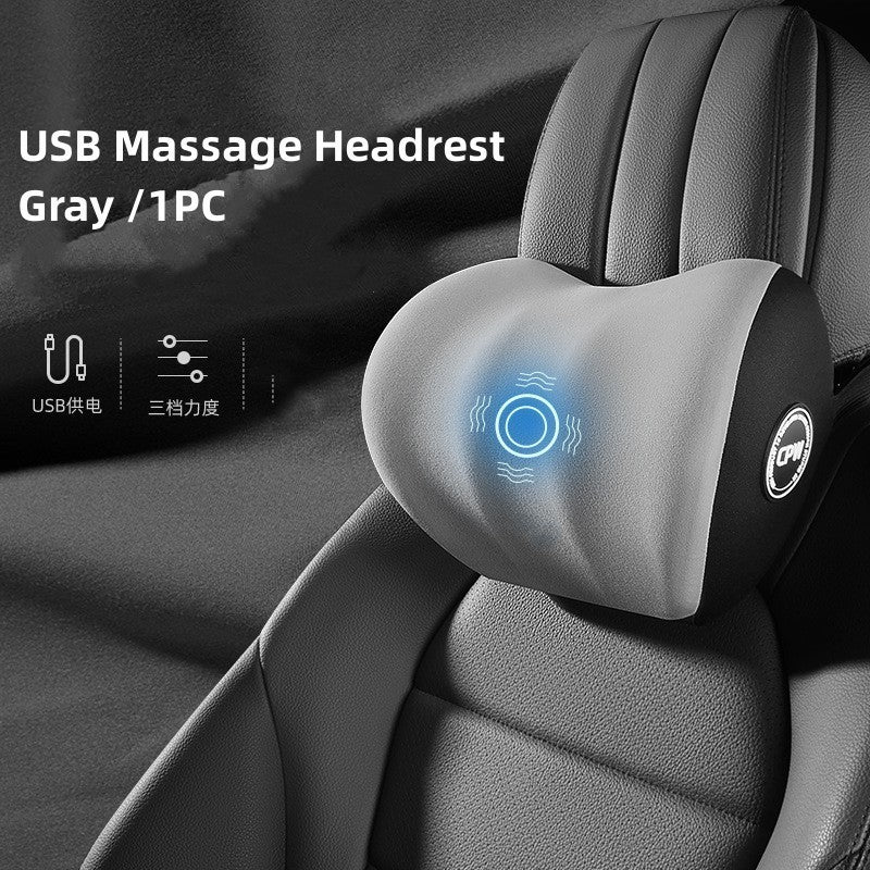 Car Electric Massage Waist Back Cushion Headrest