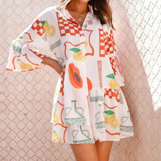 Women's Casual Fashion Loose Cool Shirt Dress