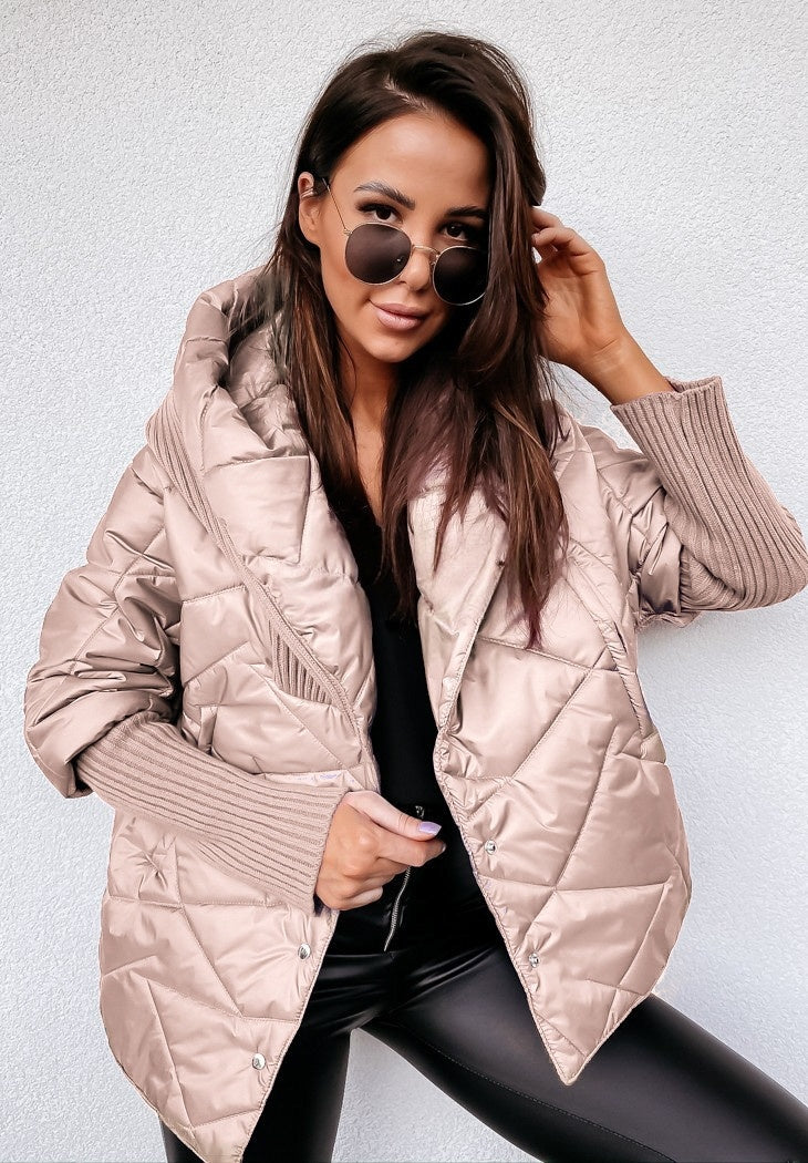 Women's Large Lapel Cotton-padded Coat Fashionable Jacket