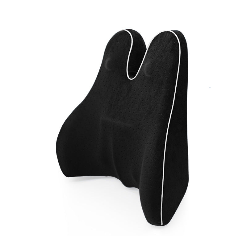 Memory Foam Lumbar Support Pillow - Car Seat & Office Chair Cushion