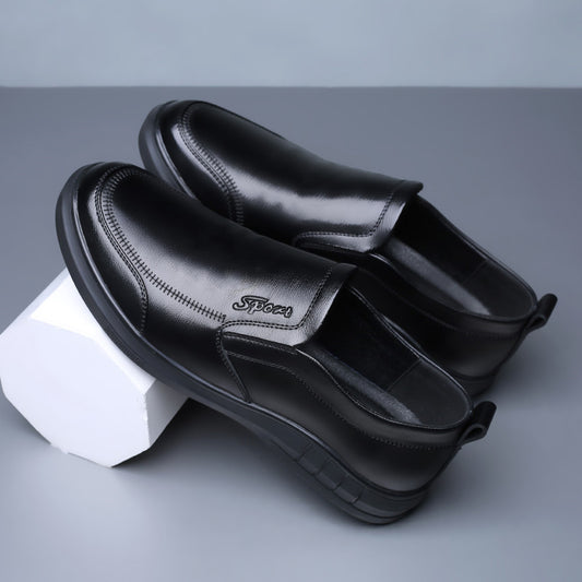 Men's Soft Leather Casual Shoes - Non-Slip Comfort