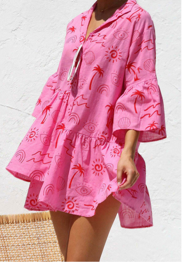 Women's Casual Fashion Loose Cool Shirt Dress