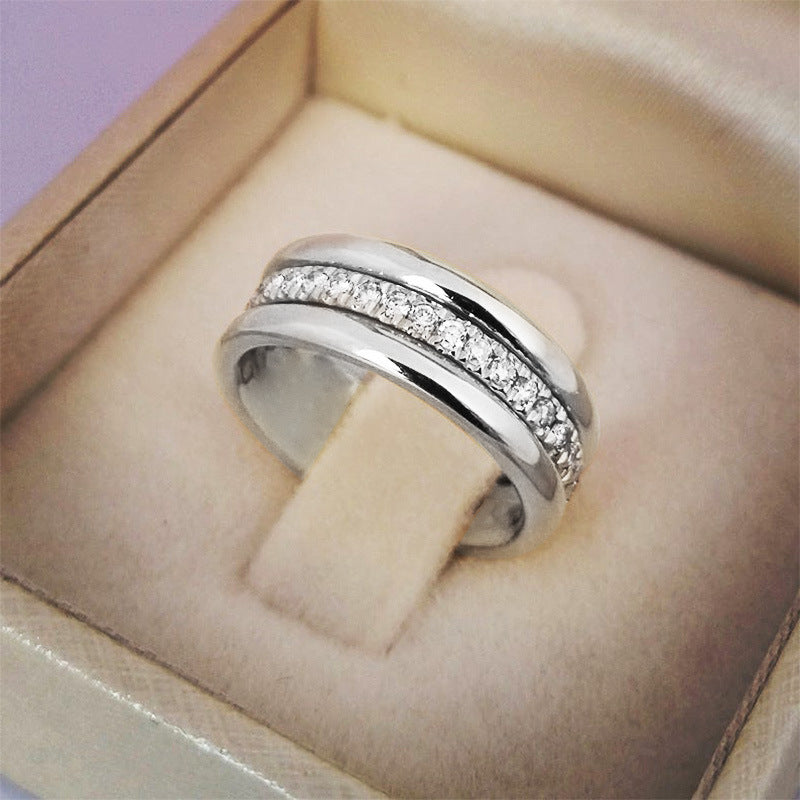 Golden Rhinestone Ring - Copper Plated Fashion Jewelry
