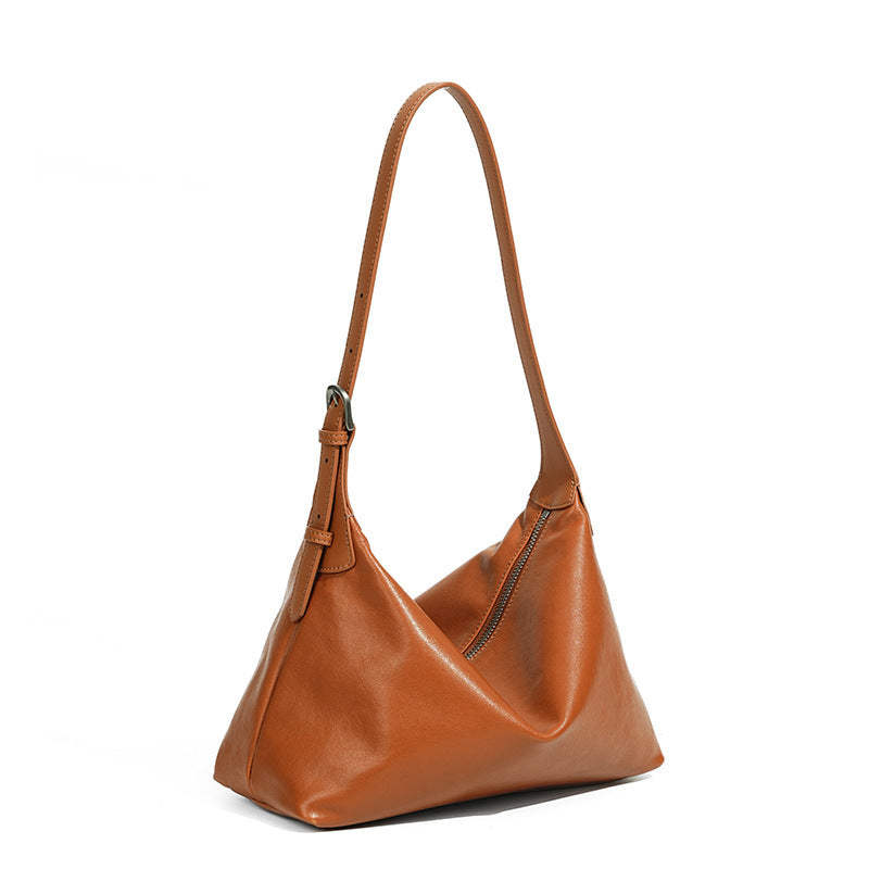All-match Casual Leather Commuter Shoulder Dumpling Bag