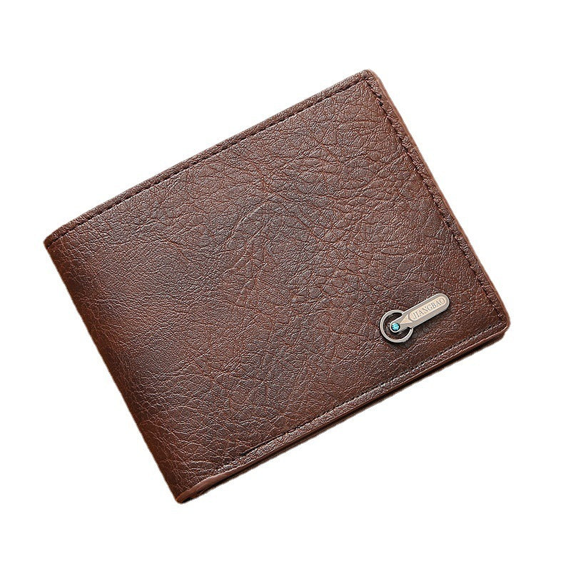 Men's Business Casual Leather Wallet - Short Bifold