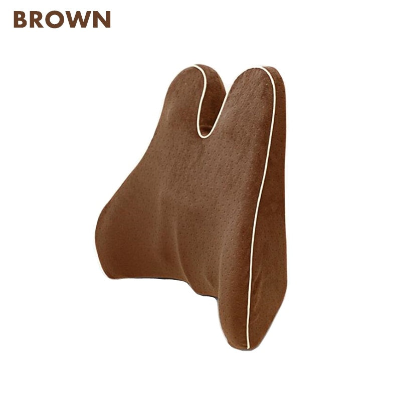 Memory Foam Lumbar Support Pillow - Car Seat & Office Chair Cushion