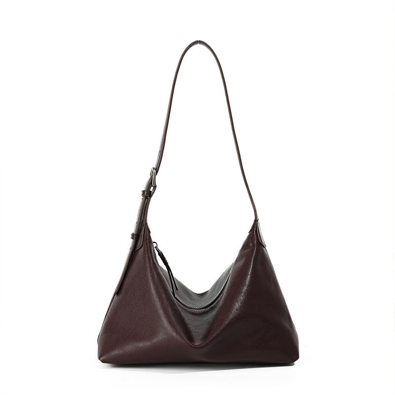 All-match Casual Leather Commuter Shoulder Dumpling Bag