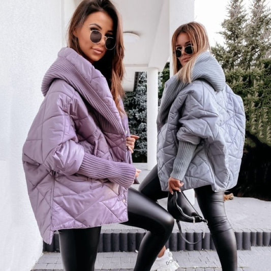 Women's Large Lapel Cotton-padded Coat Fashionable Jacket