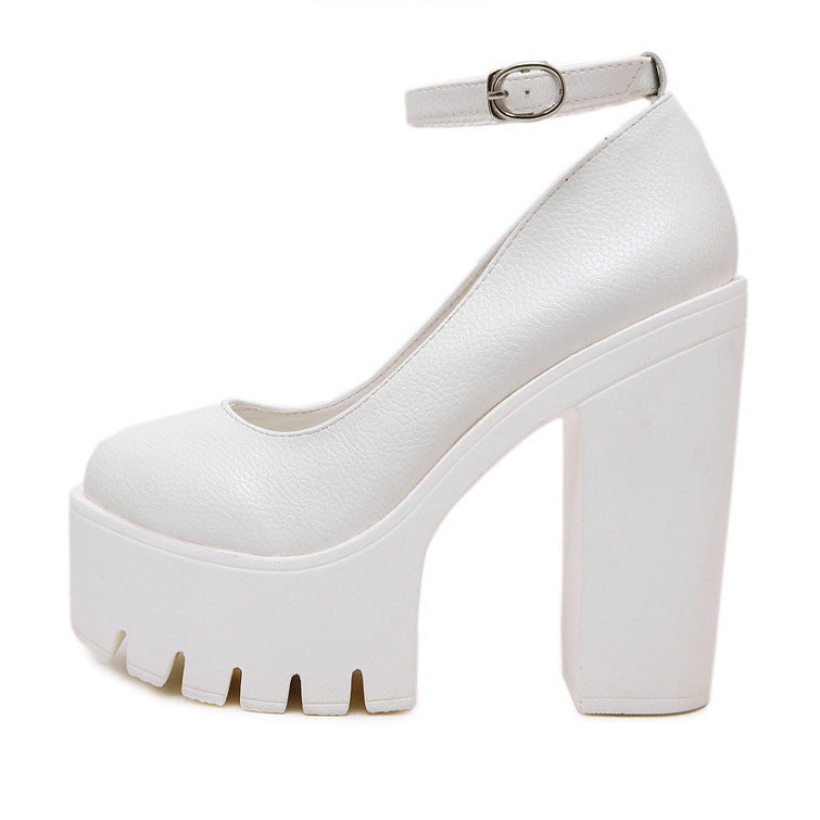 European And American Fashion Buckle Women's Shoes