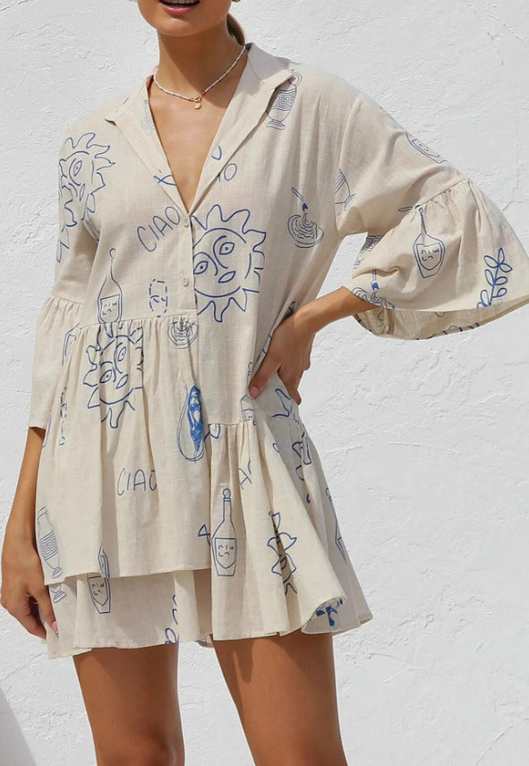 Women's Casual Fashion Loose Cool Shirt Dress