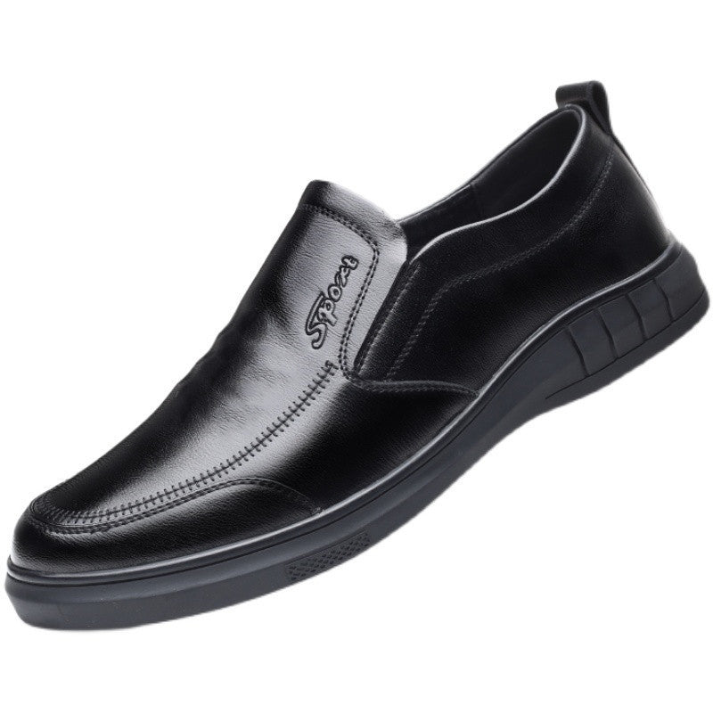 Men's Soft Leather Casual Shoes - Non-Slip Comfort