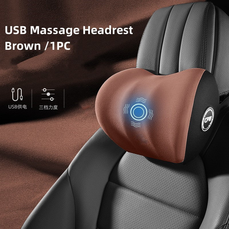 Car Electric Massage Waist Back Cushion Headrest