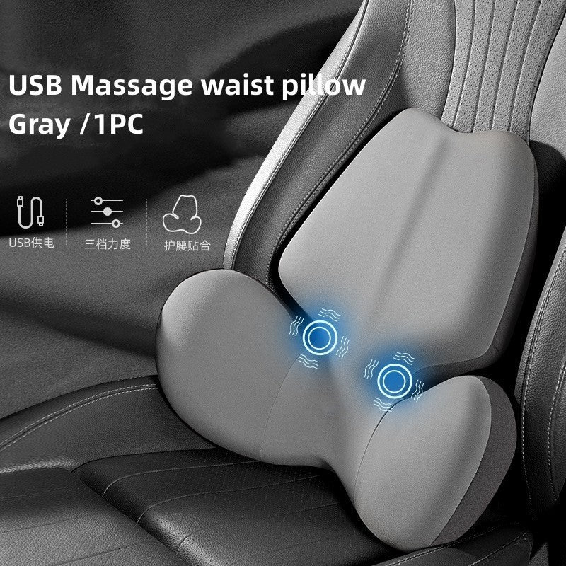 Car Electric Massage Waist Back Cushion Headrest