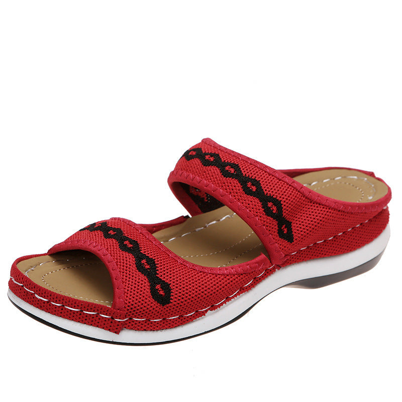 Women's Sandals Retro Wedge Slippers Outdoor Summer
