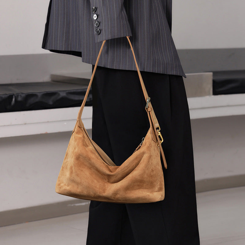 All-match Casual Leather Commuter Shoulder Dumpling Bag