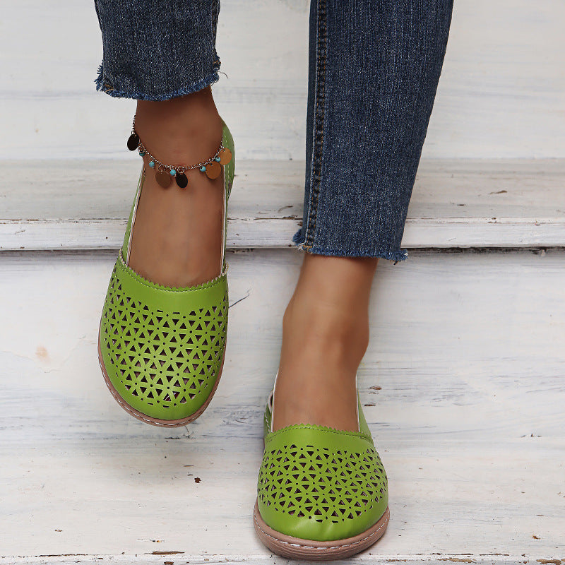 Round Toe Wedge Cross-border Large Size Flat Bottom Women's Sandals