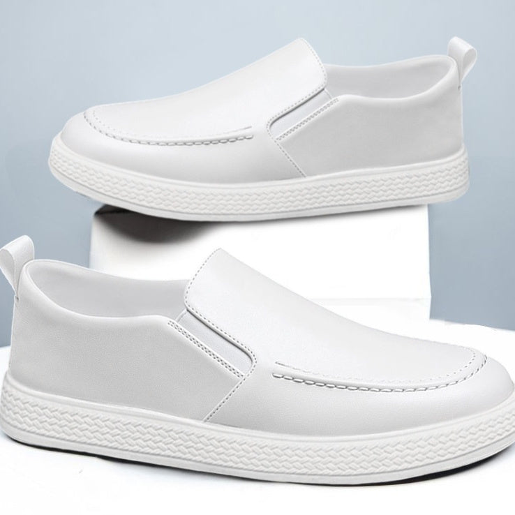 Men's Slip-On Kitchen Work Shoes - Leather Non-Slip