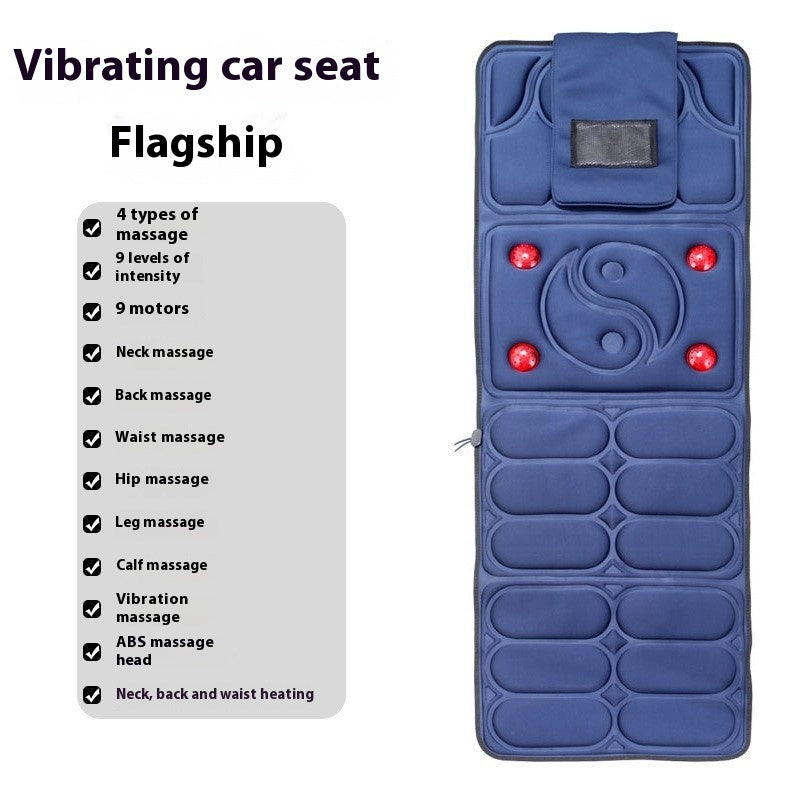 Cervical Vibration Massager Electric Bed Padded Shoulder Neck Waist Back Car Seat Cushion