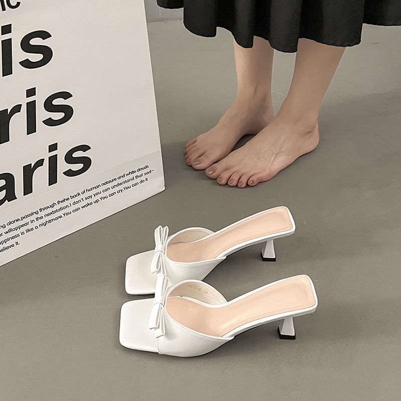 With Skirt Sandals And Slippers Bow Slippers
