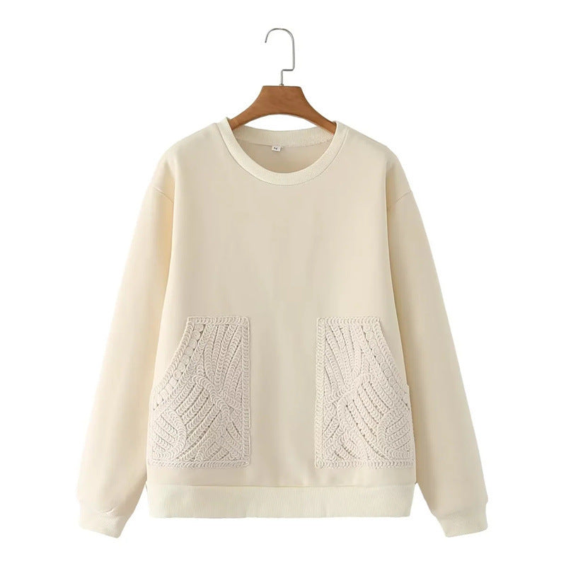 Hand-knitted Knitted Pocket Sweatshirt