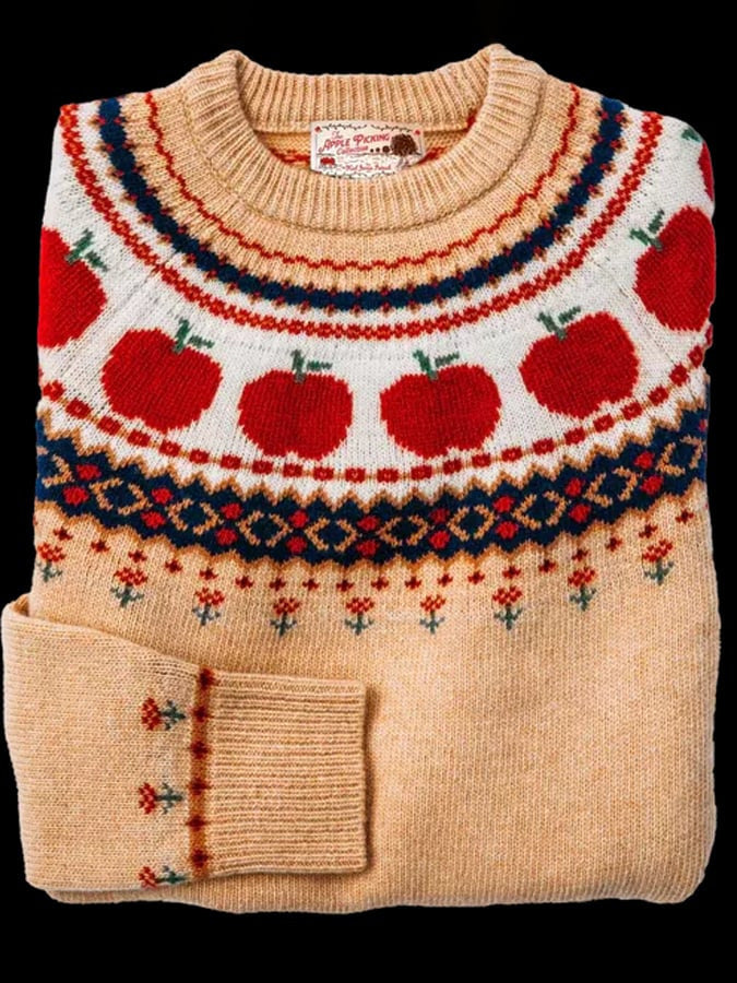 Women's Simple Loose Digital Printed Round Neck Sweater